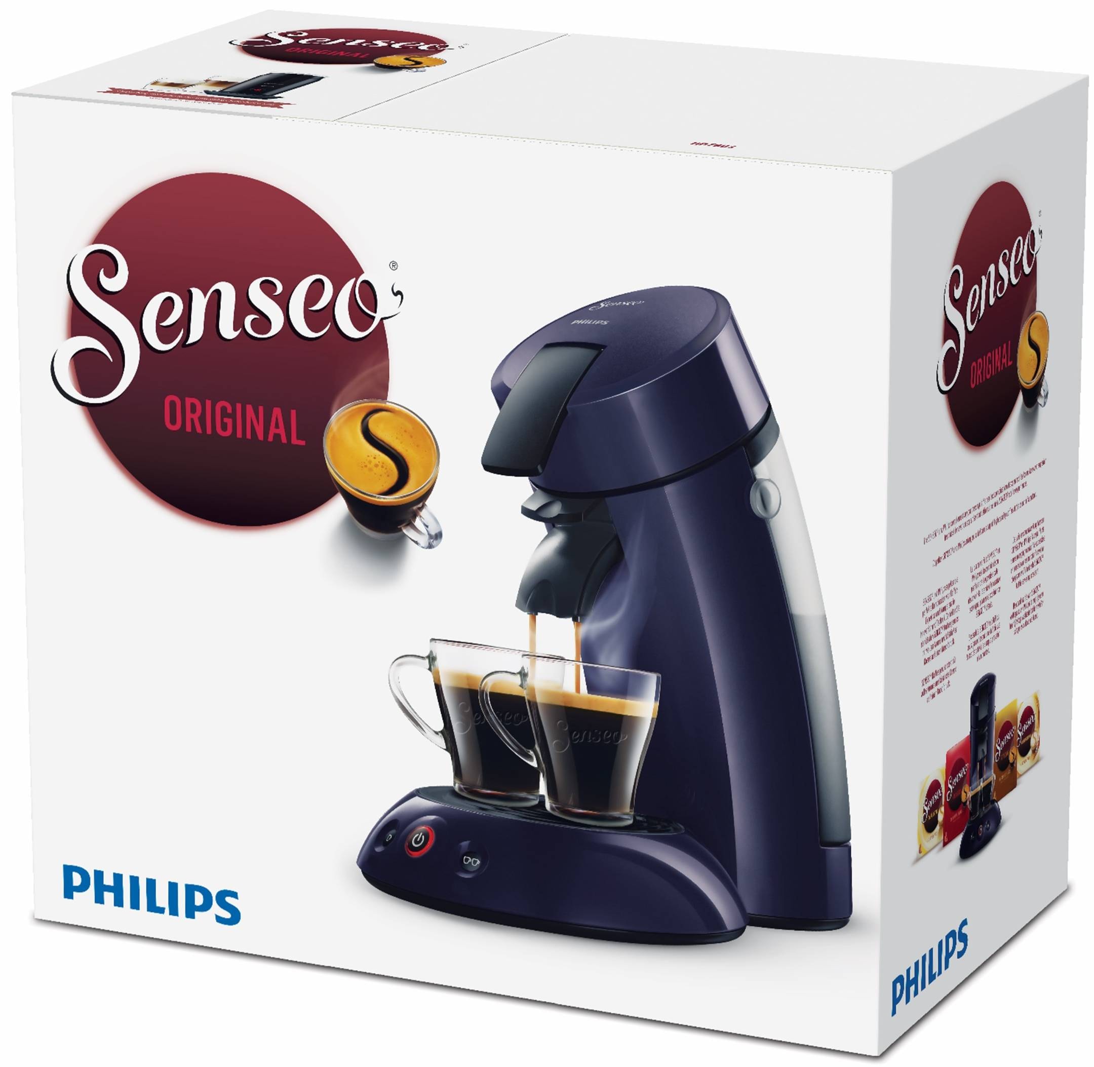 Senseo PHILIPS , Machine à café à dosettes, Original, Bleu - HD7806-71