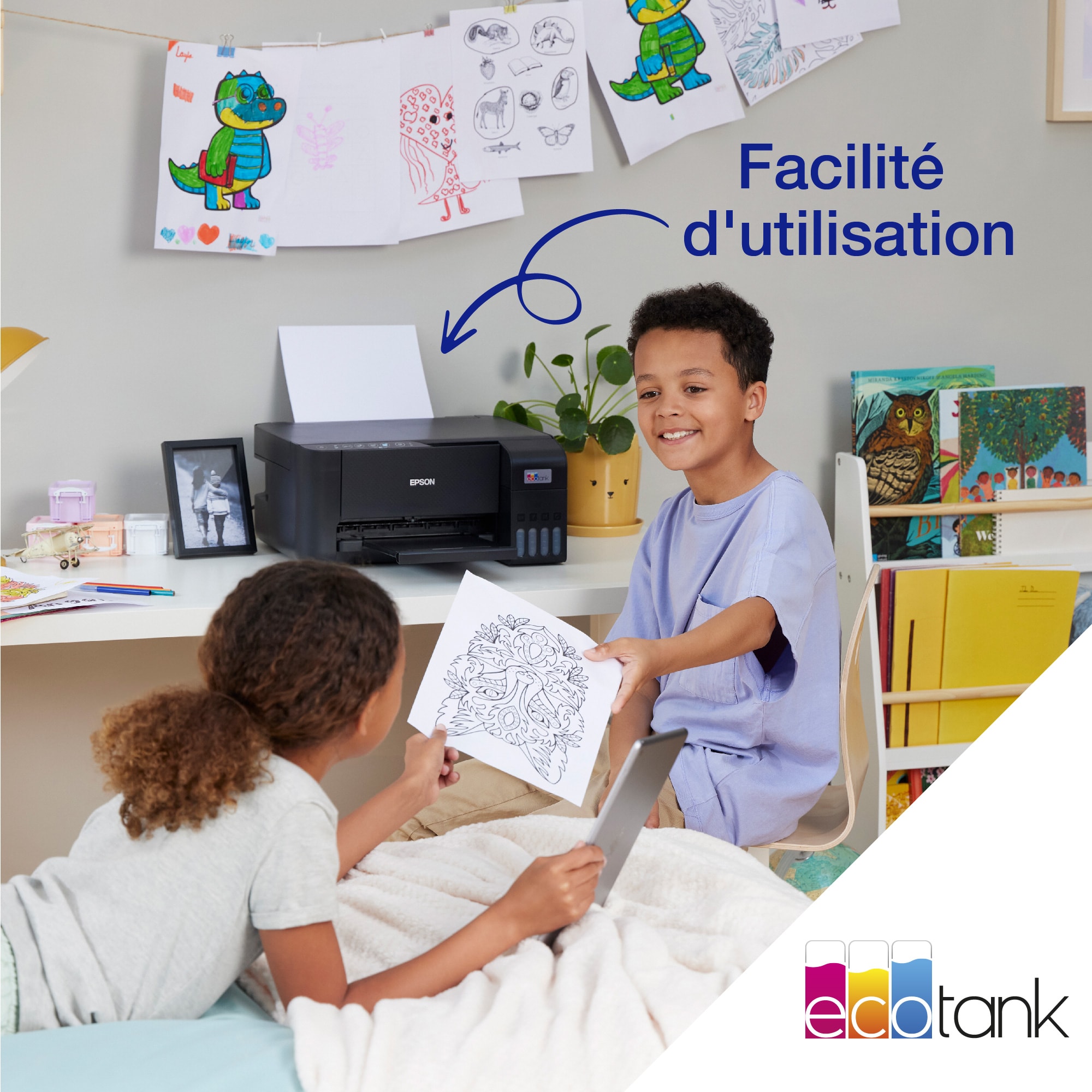 Imprimante multifonction réservoir d'encre EPSON EcoTank Wi-Fi Noir - ECOTANK-ET2860