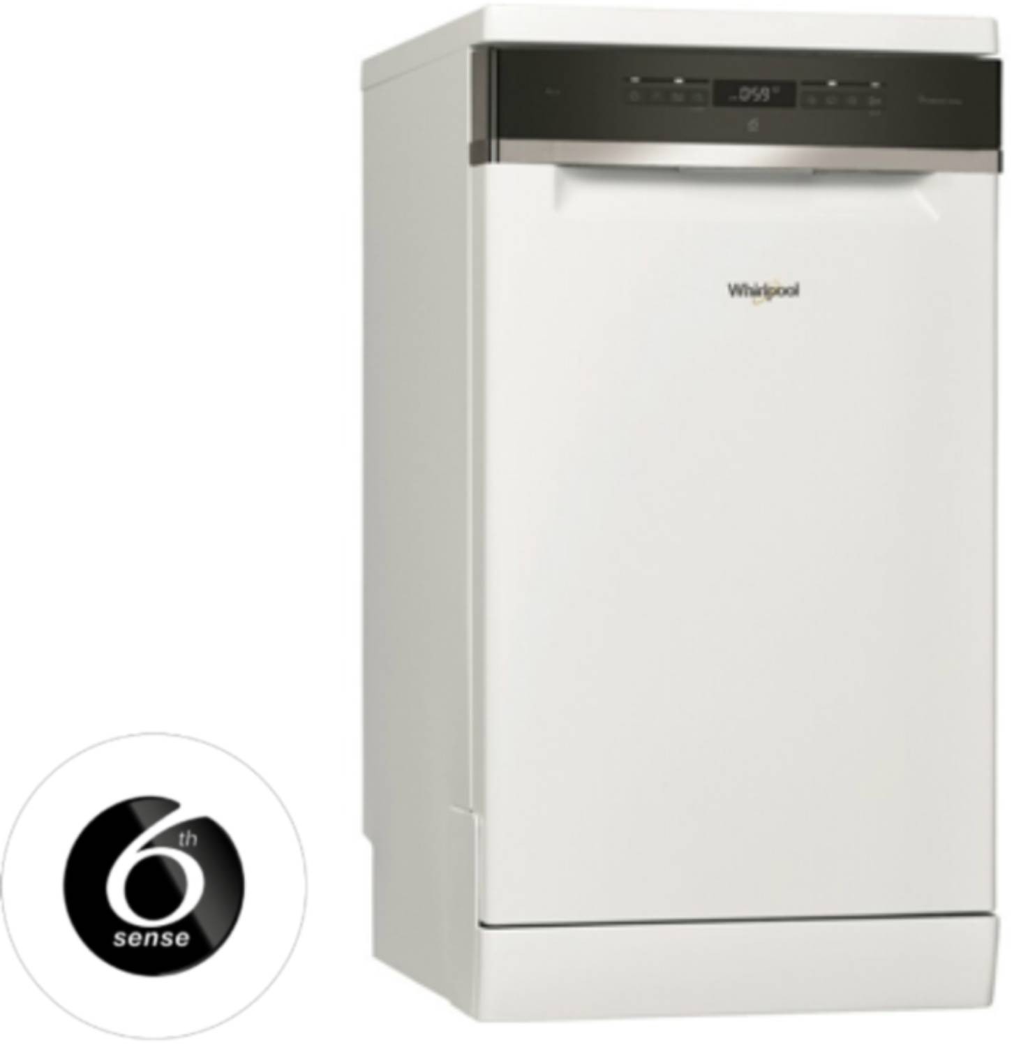 Lave vaisselle 45 cm WHIRLPOOL , 6ème sens, 10 couverts, Blanc - WSFO3T223P
