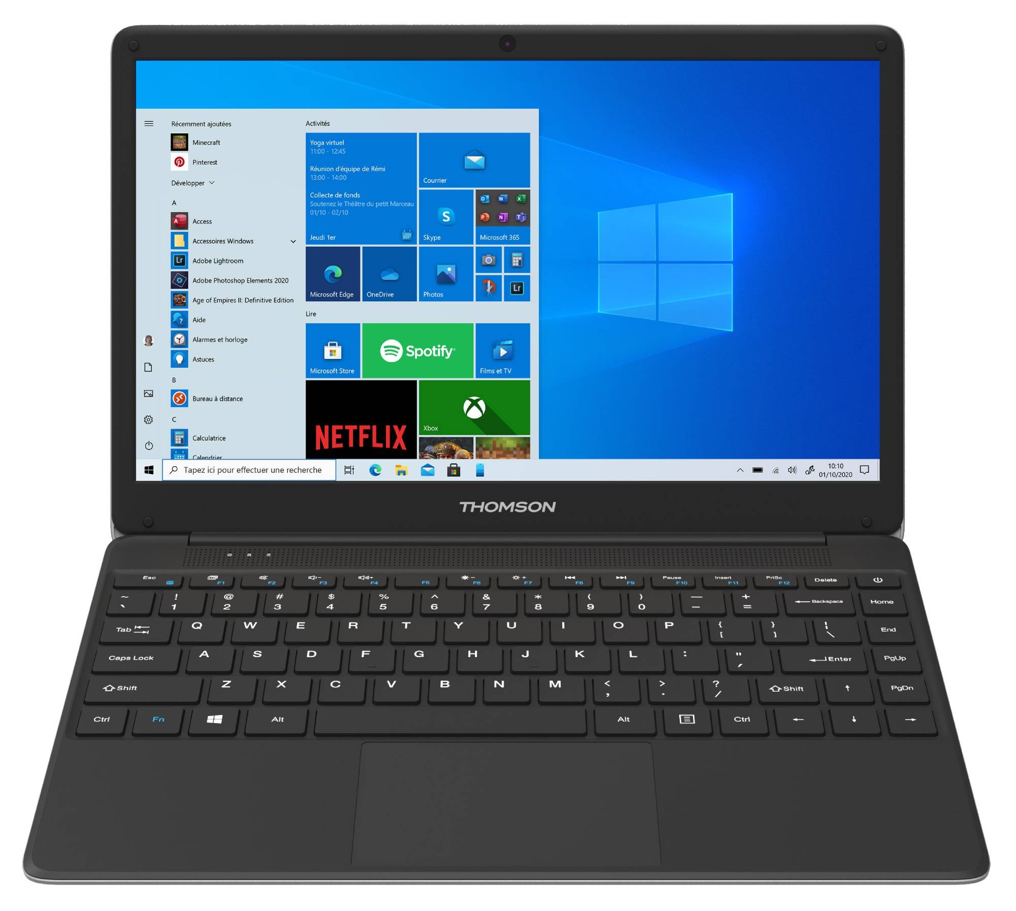 THOMSON Ordinateur portable Classic NoteBook 14.1" Intel Core i3 10110U 16Go 512Go N14I3-16BK512 THOMSON Ordinateur portable Classic NoteBook 14.1" Intel Core i3 10110U 16Go 512Go N14I3-16BK512