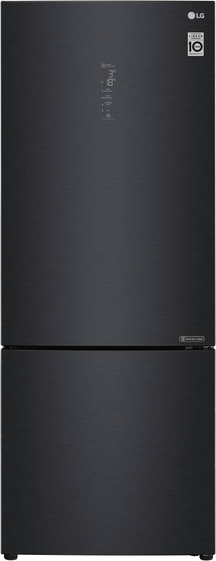 LG Réfrigérateur congélateur bas Écran tactile Metal Touch 462L Carbone - GBB569MCAZN