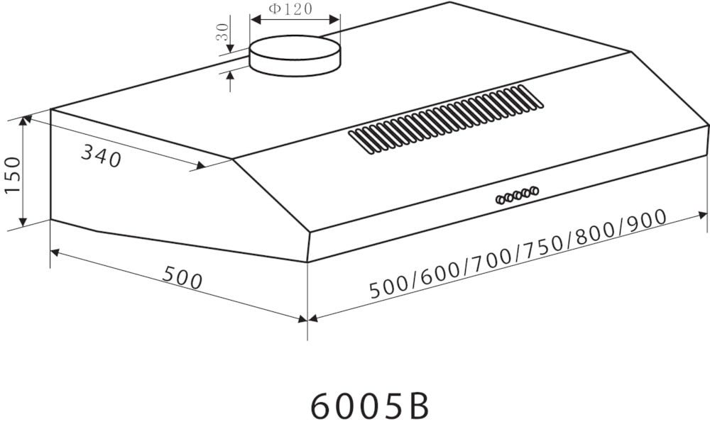 Hotte casquette CANDY  - CFT631X1