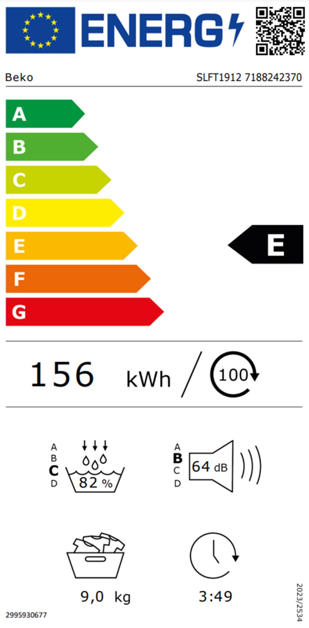 Sèche linge Condensation BEKO  - SLFT1912