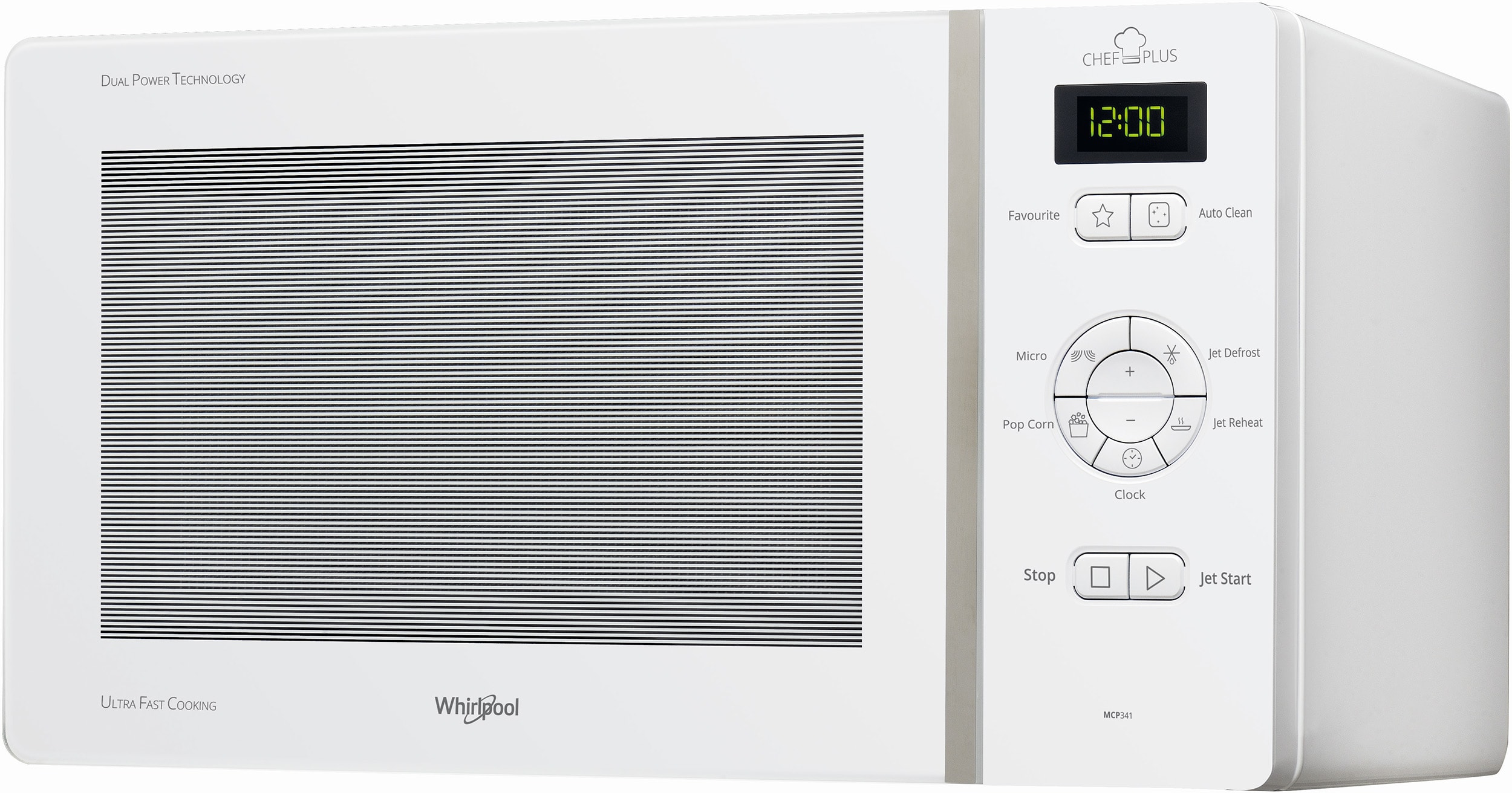 Micro ondes WHIRLPOOL 800W 25L Blanc MCP341WH
