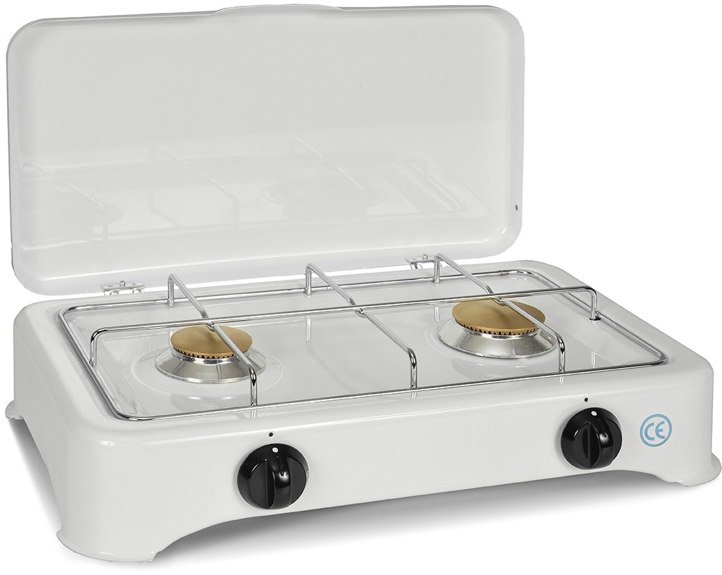 Réchaud gaz KITCHEN CHEF 2 foyers Blanche 5326C