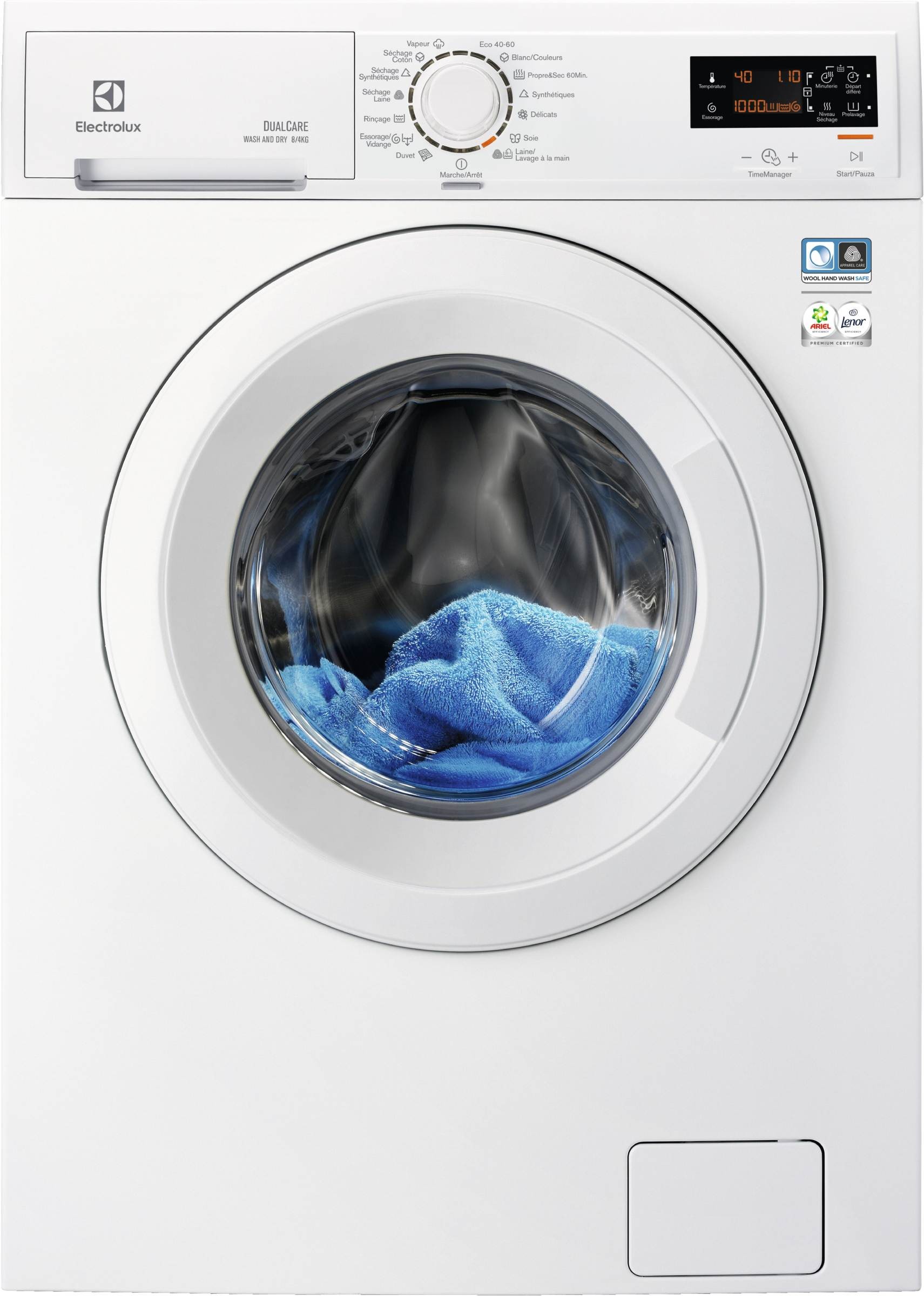 ELECTROLUX Lave linge sechant Frontal DualCare 8 / 4 kg EWW1686WS ELECTROLUX Lave linge sechant Frontal DualCare 8 / 4 kg EWW1686WS