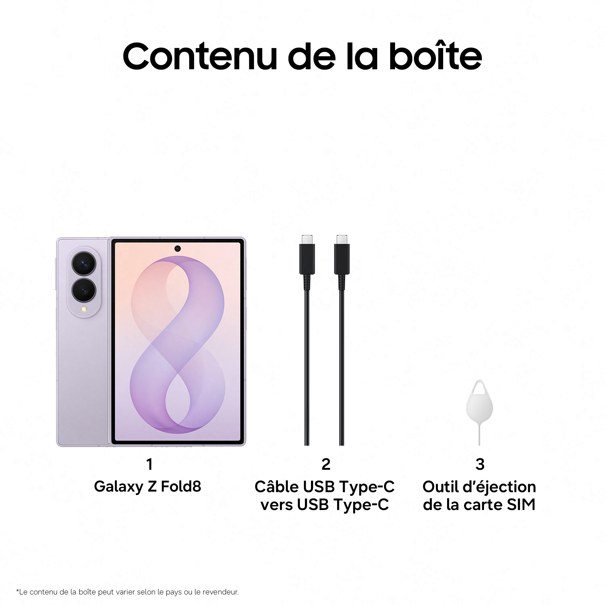 Samsung Galaxy Z Fold 8 512Go Lavande SAMSUNG  - SM-F971BLVCEUB