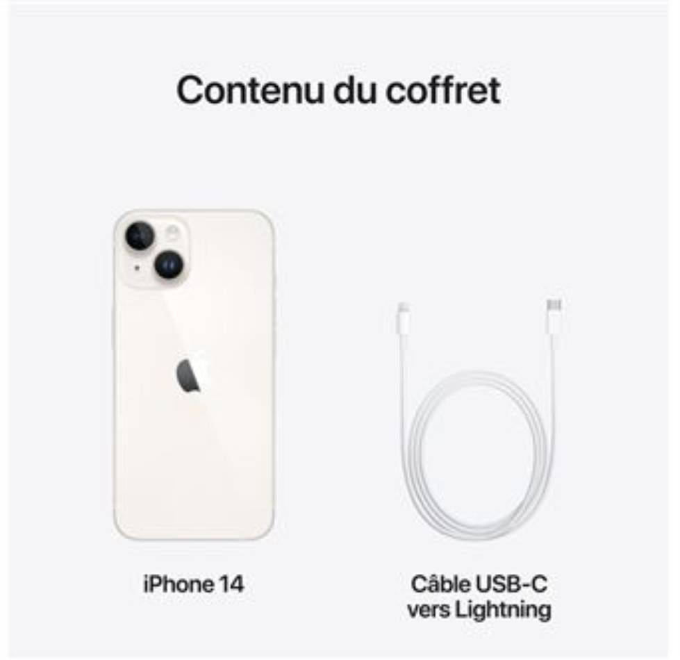 Smartphone APPLE 14 512 Go Blanc - IPHONE14-512-WHITE Smartphone APPLE 14 512 Go Blanc - IPHONE14-512-WHITE
