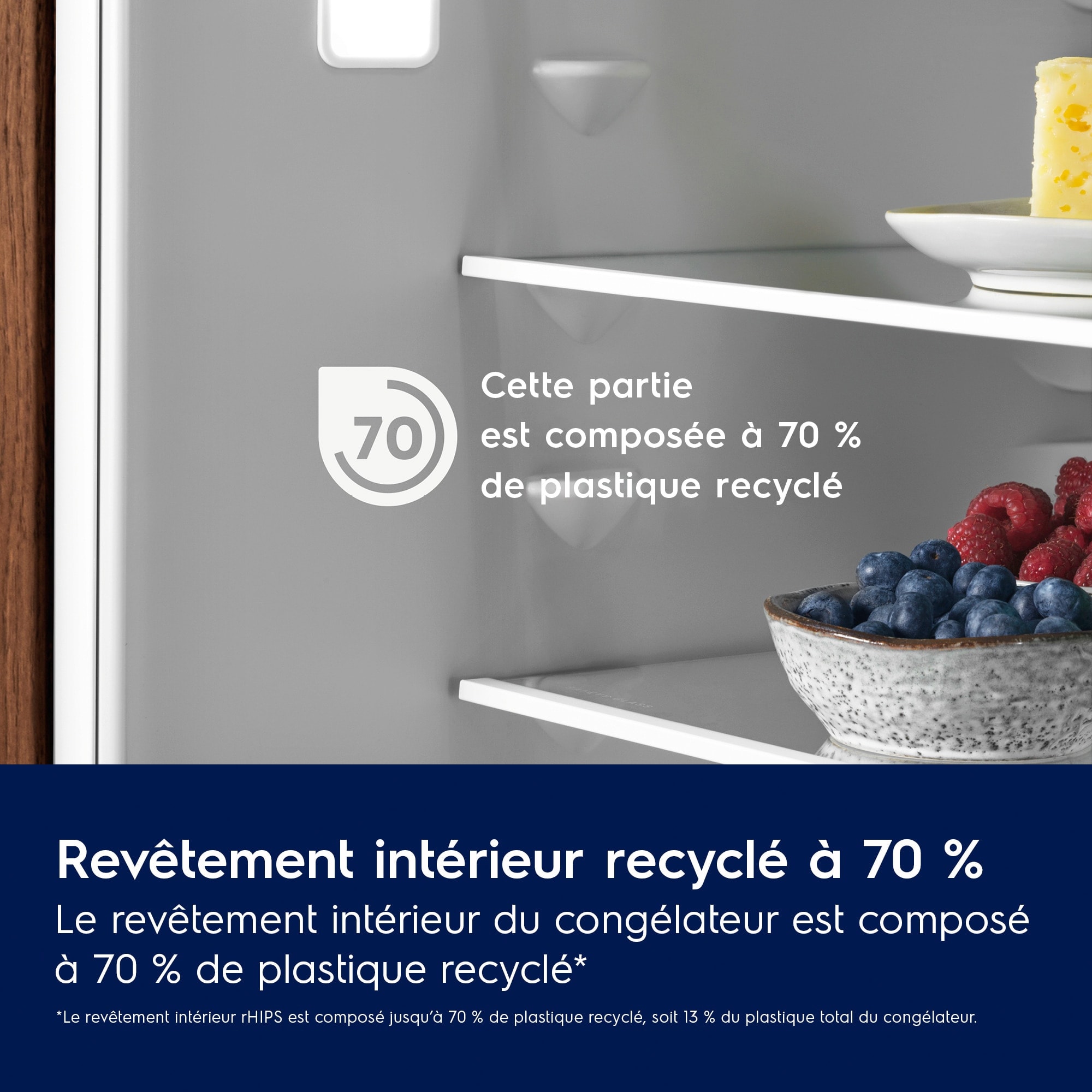 Réfrigérateur encastrable 1 porte ELECTROLUX 307L Froid brassé Blanc - KRF6DD18S1