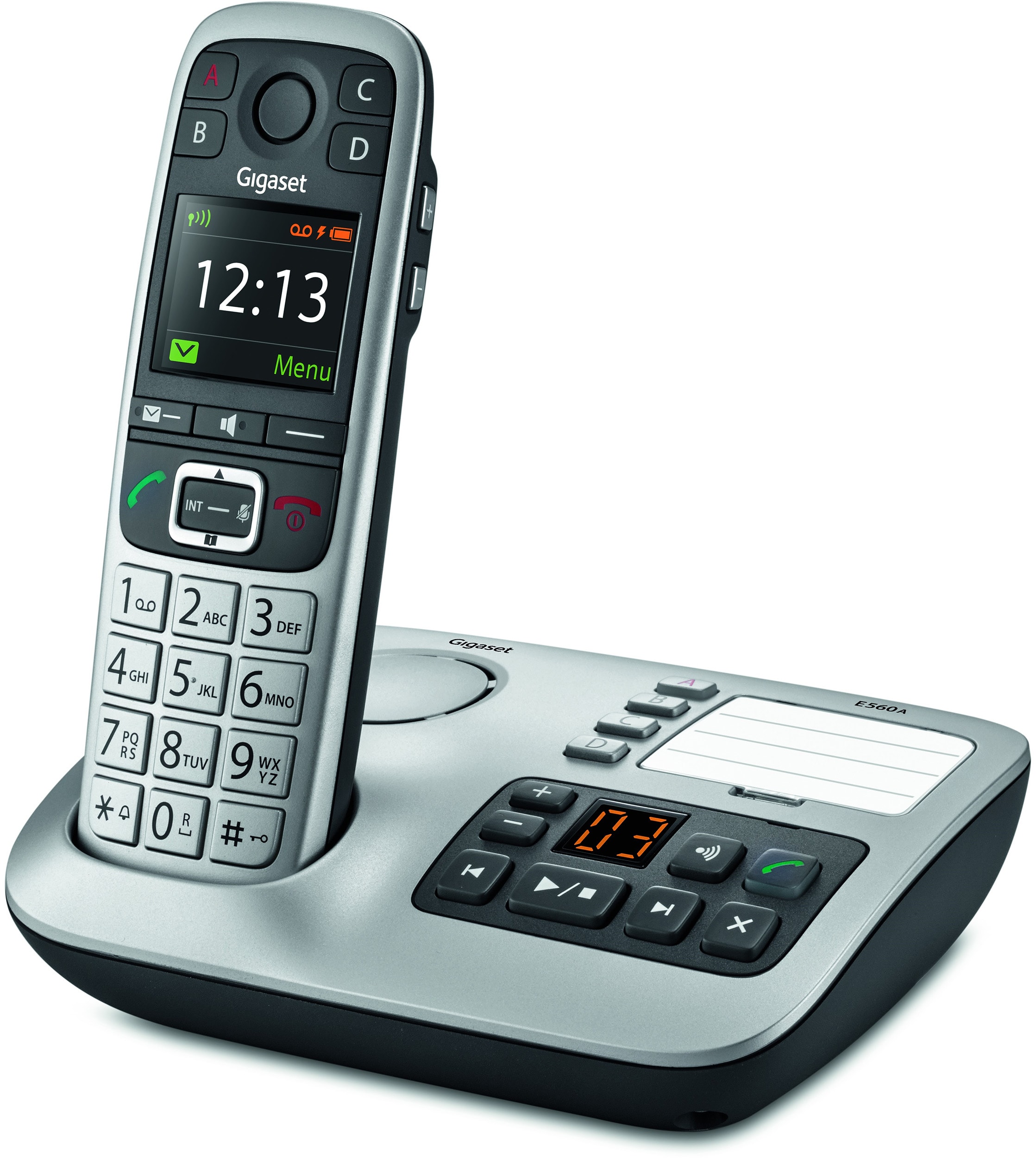 Téléphone sans fil SIEMENS GIGASET E560A Répondeur 55 min Silver GIGAE560ASILVER