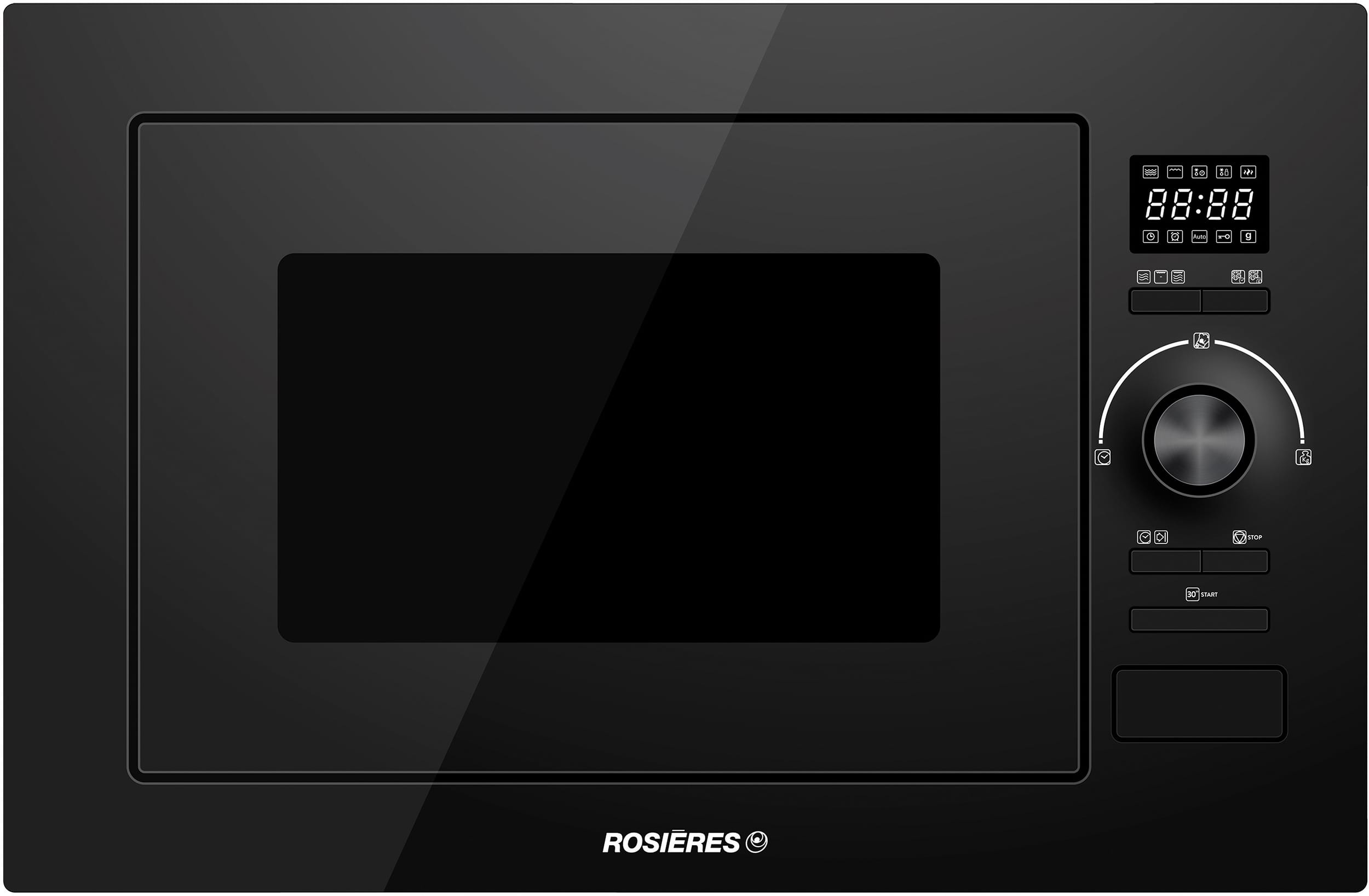 ROSIERES Micro ondes Grill Encastrable 1100W 28L Noir  RMG281PN