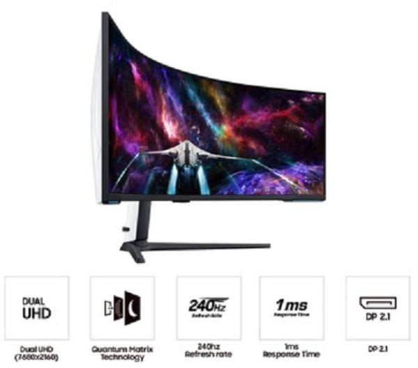 Ecran PC Gamer 57 pouces incurvé SAMSUNG  - LS57CG952NUXEN