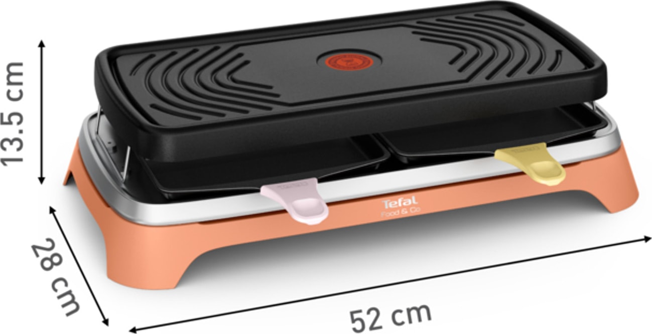 Raclette Multifonction TEFAL 8 personnes 1450W Saumon - RE651JF0