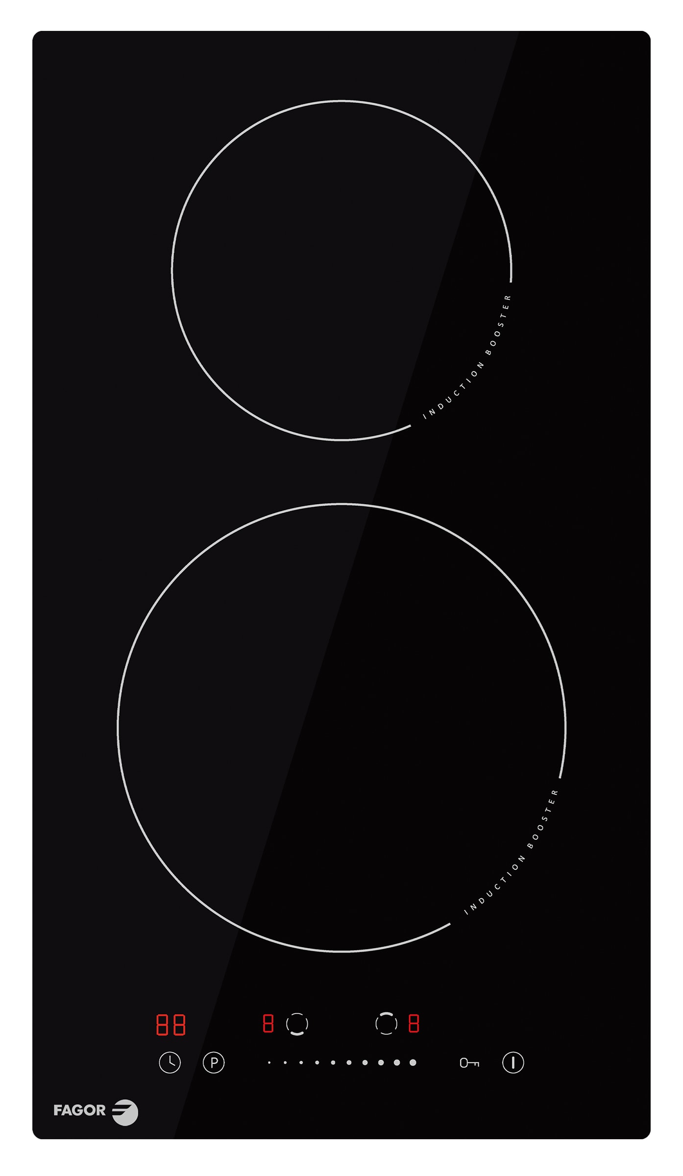 Domino induction FAGOR , 2 foyers, 3600W, 30cm, Noir FAI2527