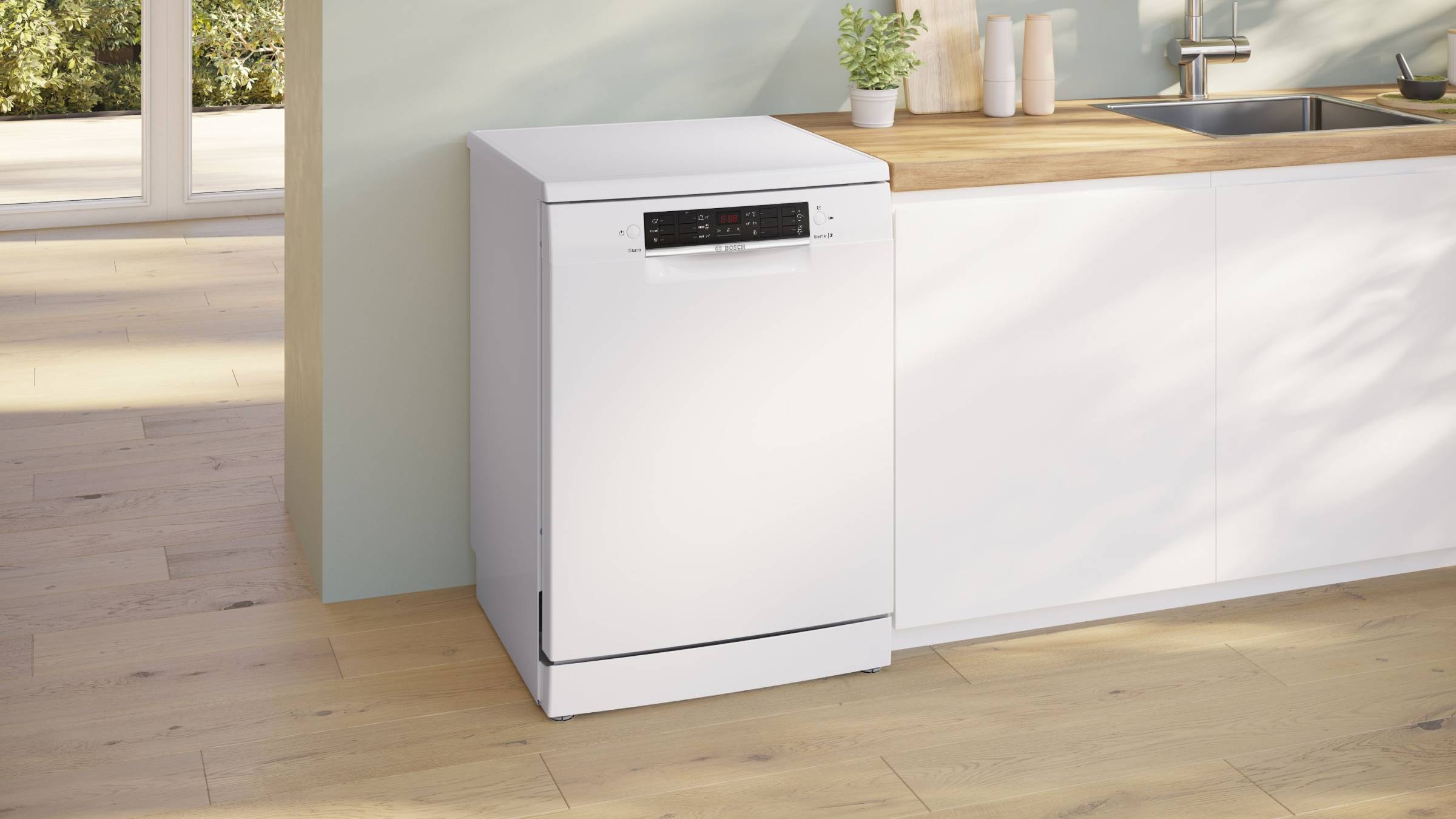 Lave vaisselle 60 cm BOSCH Série 2, 12 couverts, Blanc - SMS26AW01F Lave vaisselle 60 cm BOSCH Série 2, 12 couverts, Blanc - SMS26AW01F