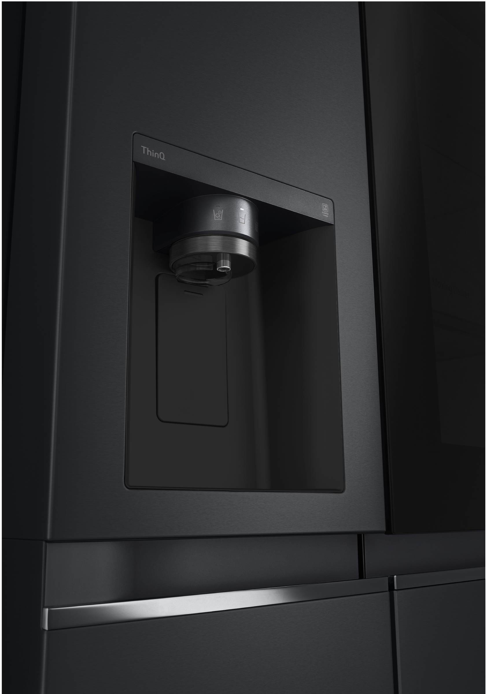 Réfrigérateur américain LG , Instaview, Froid ventilé, 635L, Noir - GSGV80EPLD Réfrigérateur américain LG , Instaview, Froid ventilé, 635L, Noir - GSGV80EPLD