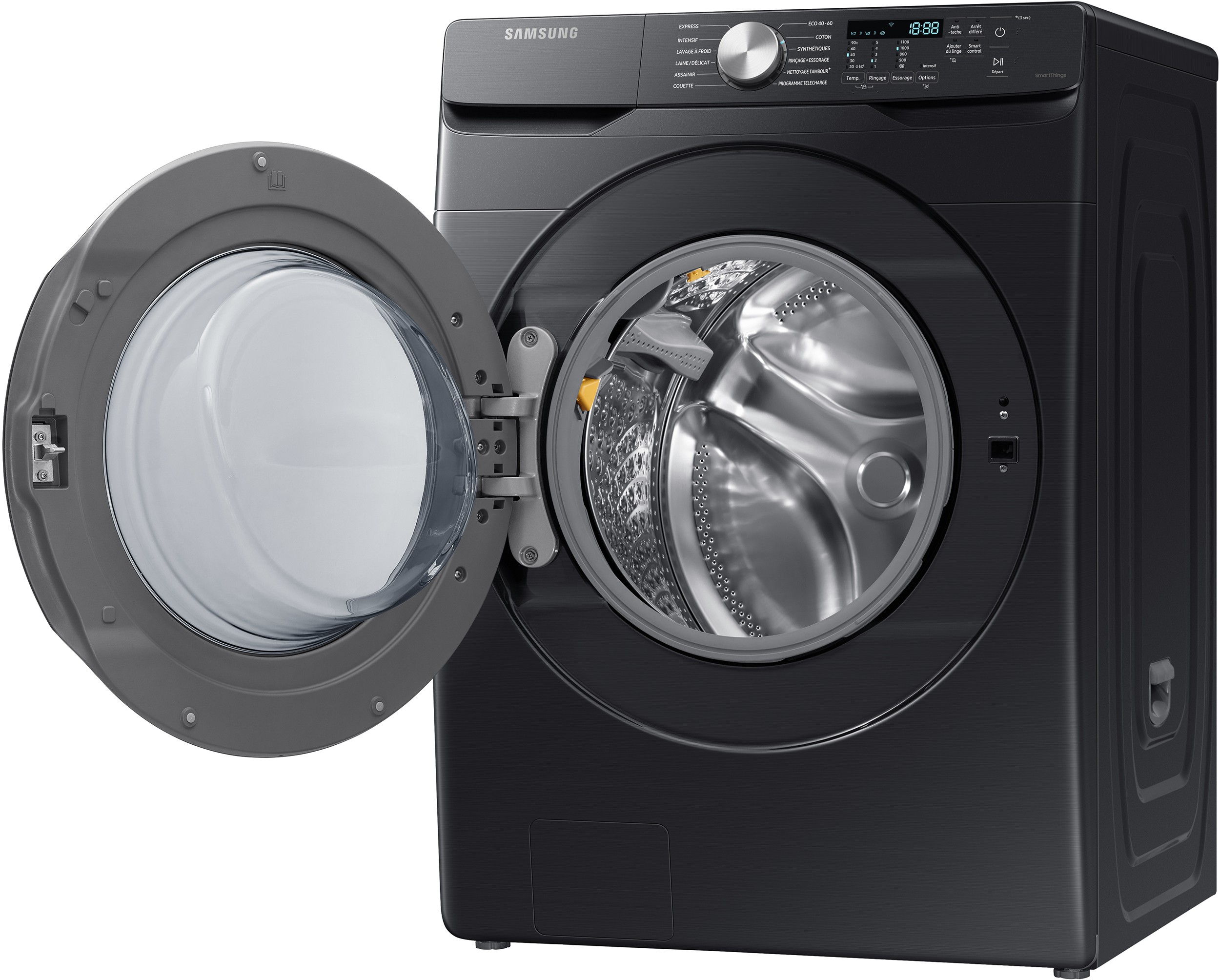 SAMSUNG Lave linge Frontal grande capacité ecobubble 18kg Noir - WF18T8000GV