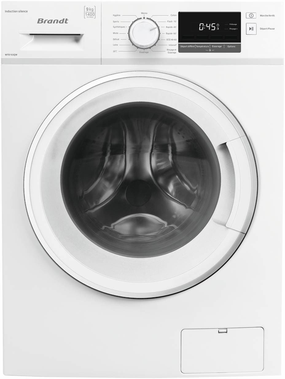 BRANDT Lave linge Frontal 9 Kg  WFB193QW