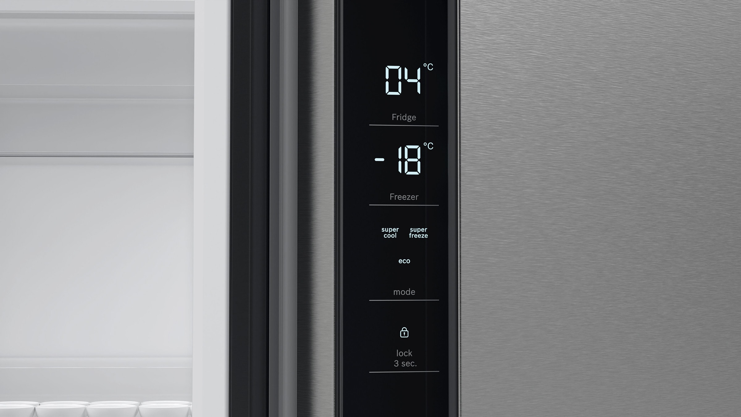 Réfrigérateur 4 portes BOSCH Série 4, Froid No Frost, 605L, Inox - KFN96VPEA Réfrigérateur 4 portes BOSCH Série 4, Froid No Frost, 605L, Inox - KFN96VPEA