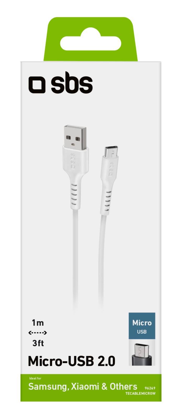 SBS Câble USB  - CABL-USB-MICROUSB-BL