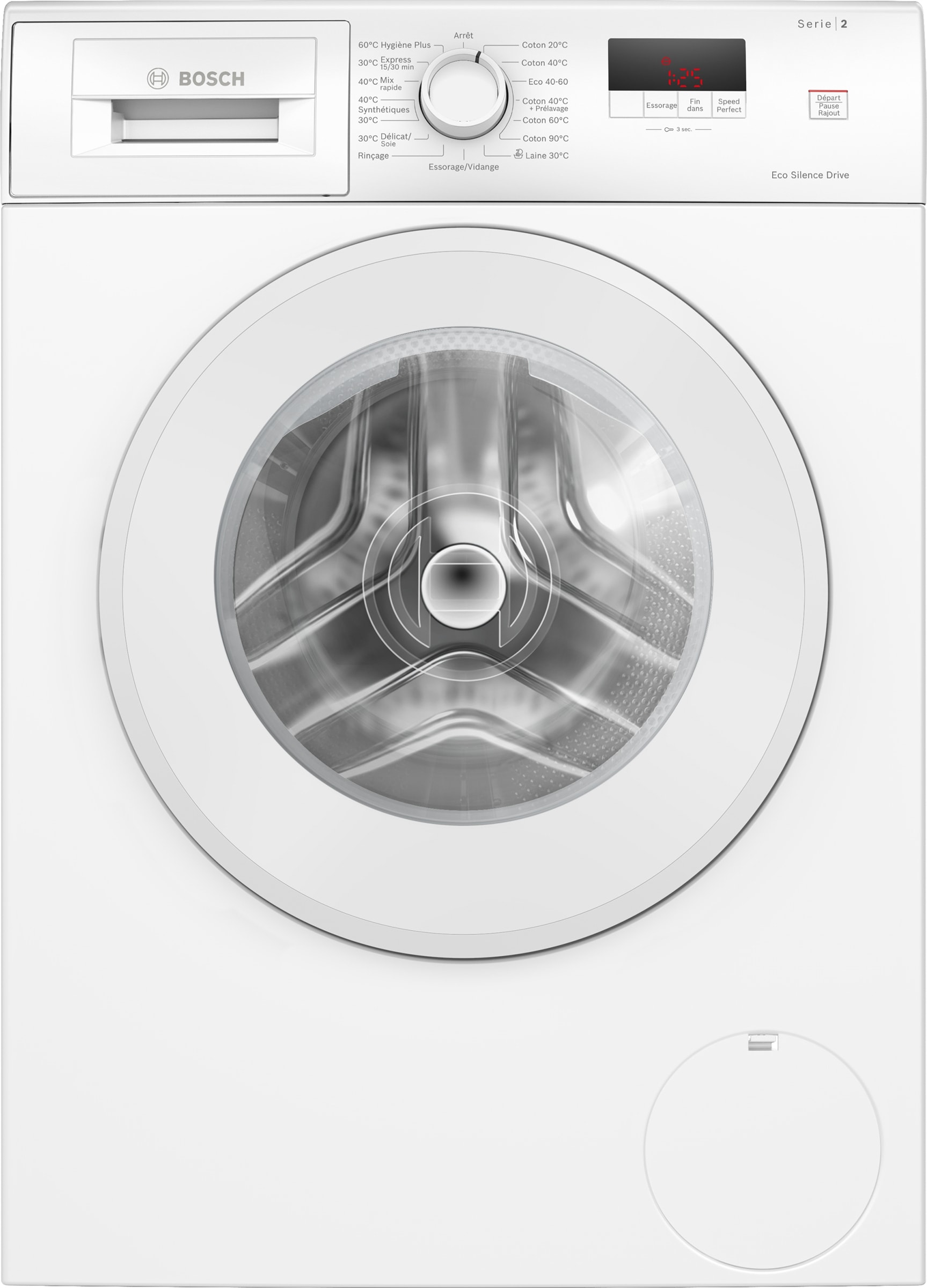 Lave linge Frontal BOSCH 7kg 1400trs/min Blanc WGE02406FR