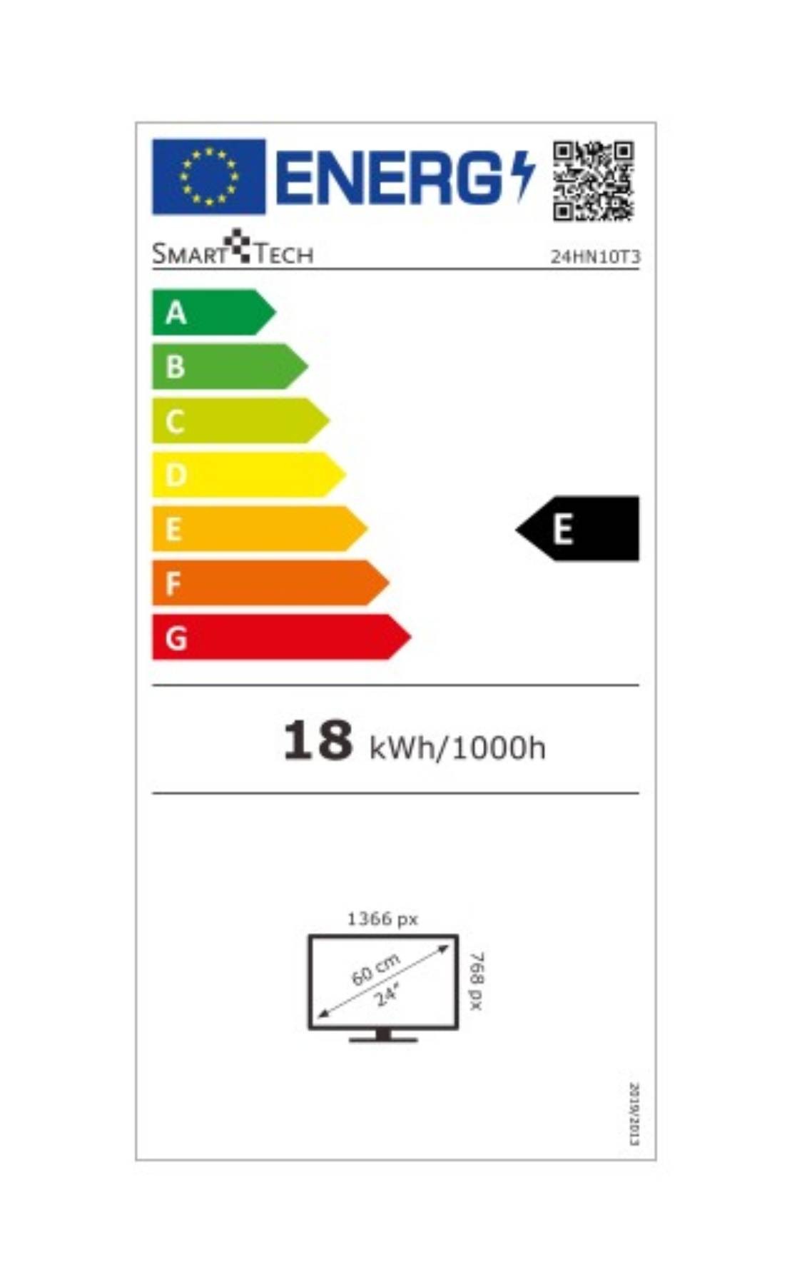 SMART TECH TV LED 60 cm 60Hz Dolby Digital Plus 24"  24HN10T3