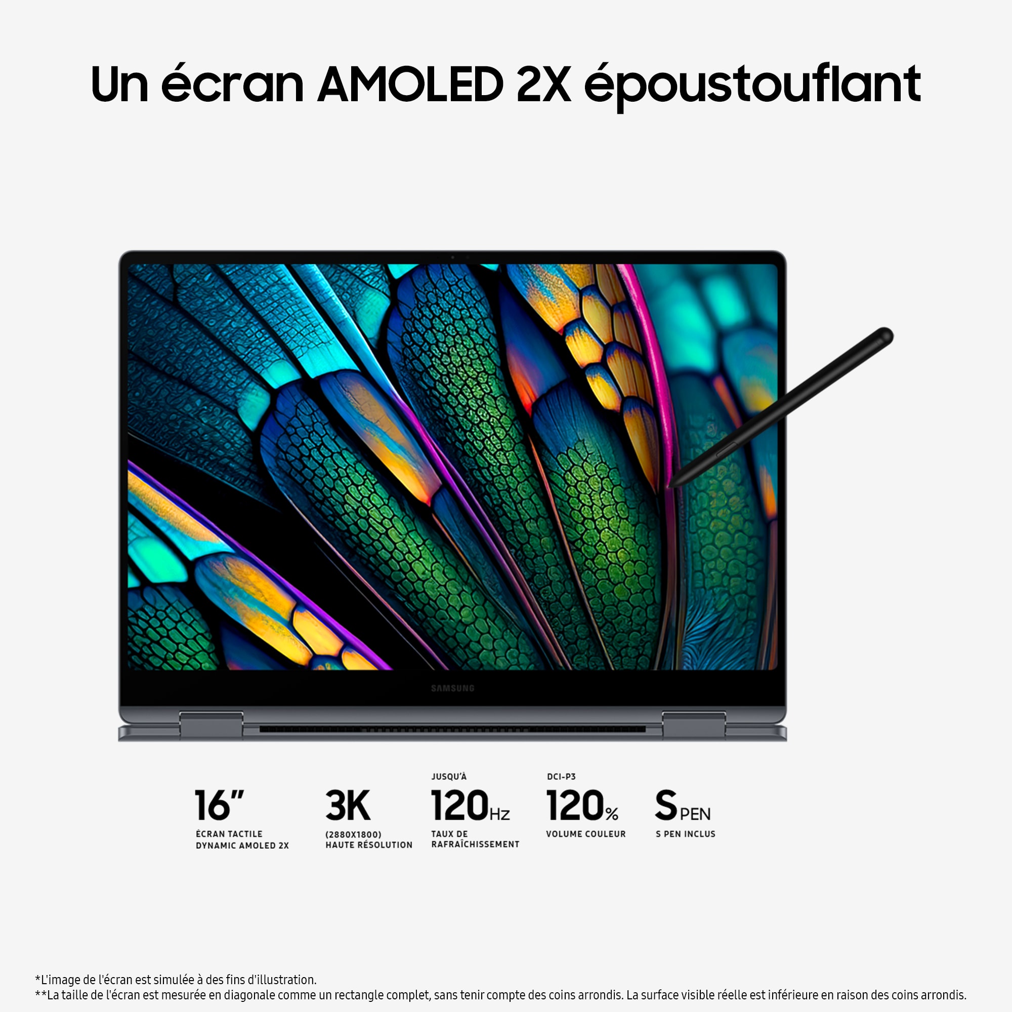 Ordinateur portable tactile SAMSUNG - NP960QGK-KG2FR Ordinateur portable tactile SAMSUNG - NP960QGK-KG2FR