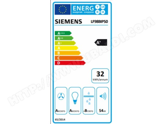 SIEMENS Hotte decorative ilot iQ500 90cm 54dB Inox - LF98BIP50