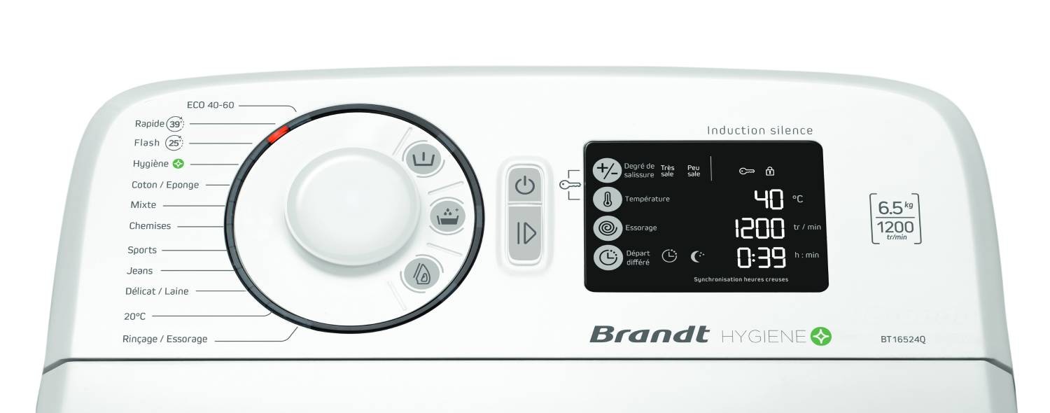 BRANDT Lave linge Top 6.5kg - BT16524Q