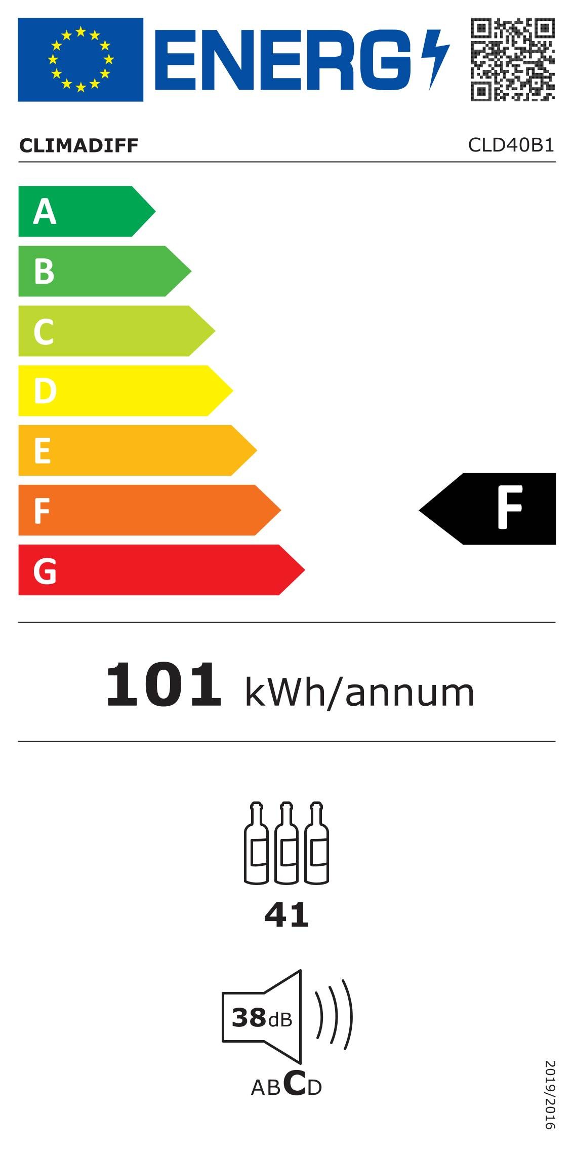 Cave à vin de service CLIMADIFF Froid, brassé, 41 bouteilles - CLD40B1 Cave à vin de service CLIMADIFF Froid, brassé, 41 bouteilles - CLD40B1