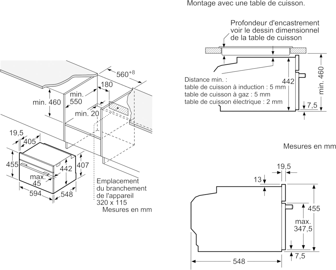 Four combiné micro-ondes BOSCH Série 8 HotAir 4D CookAssist 45L Inox - CMG633BS1 Four combiné micro-ondes BOSCH Série 8 HotAir 4D CookAssist 45L Inox - CMG633BS1