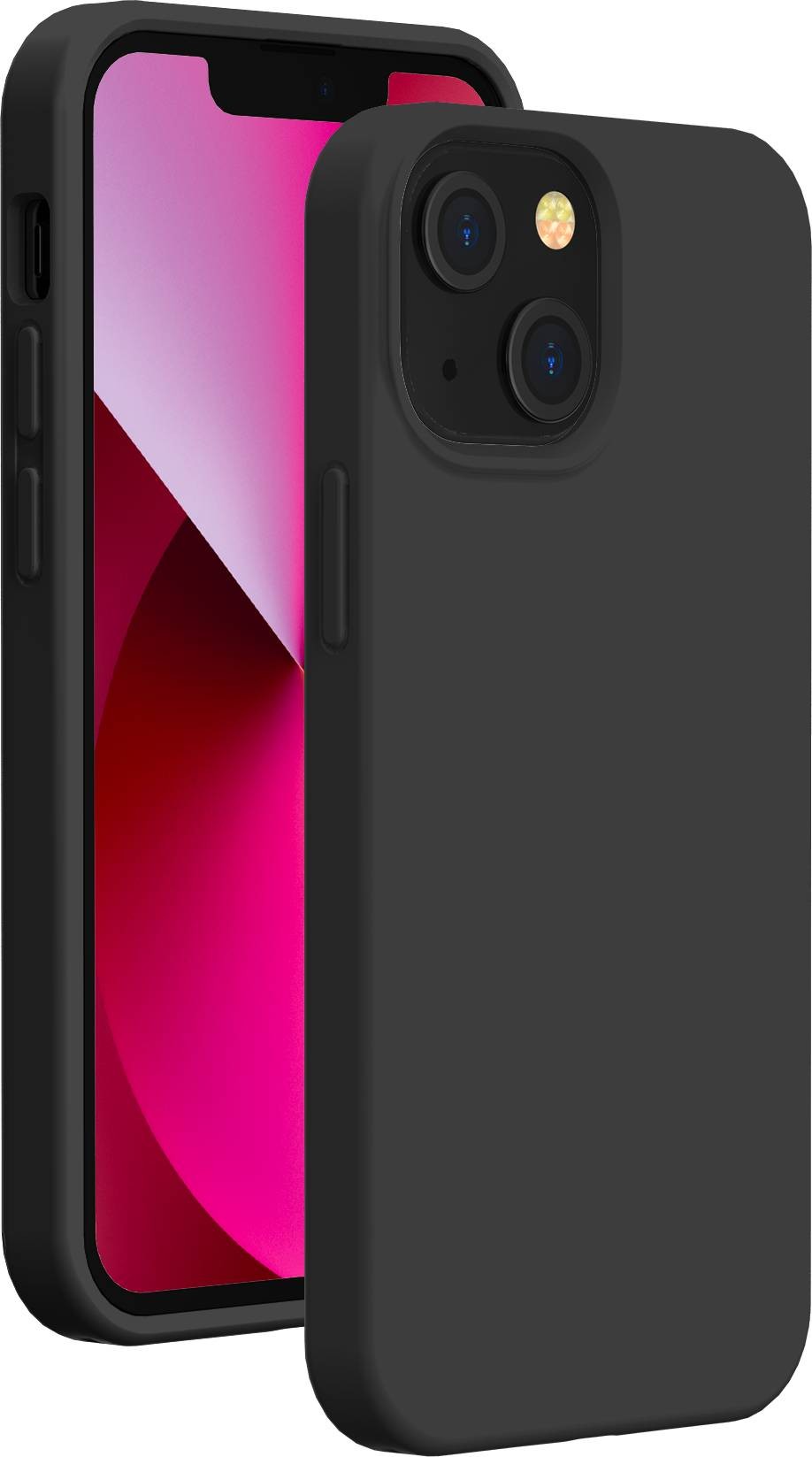 BIGBEN Coque iPhone 13 silicone Noire  COVSOFTIP1361B