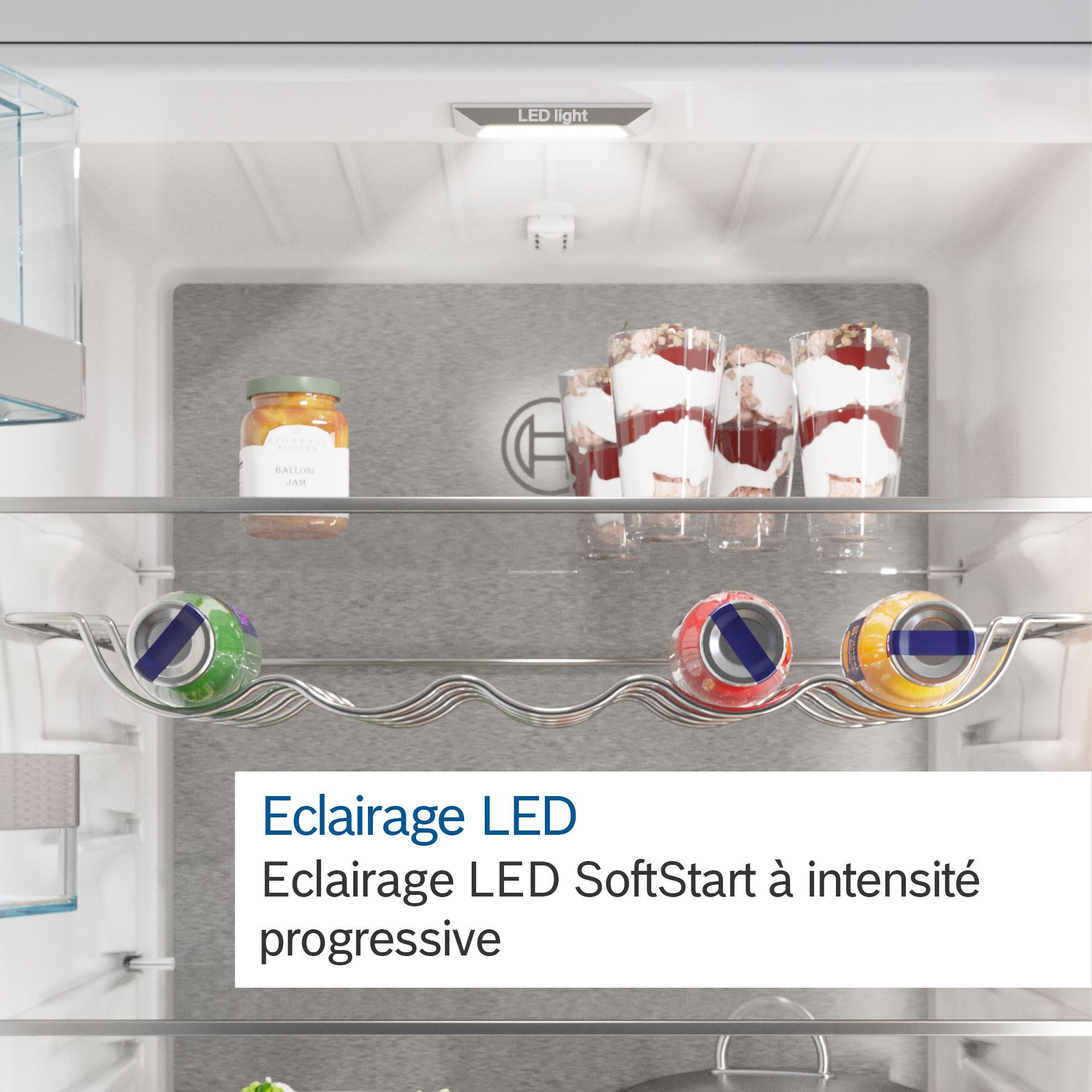 Réfrigérateur congélateur bas BOSCH No Frost 631L Inox - KGN86VIEA