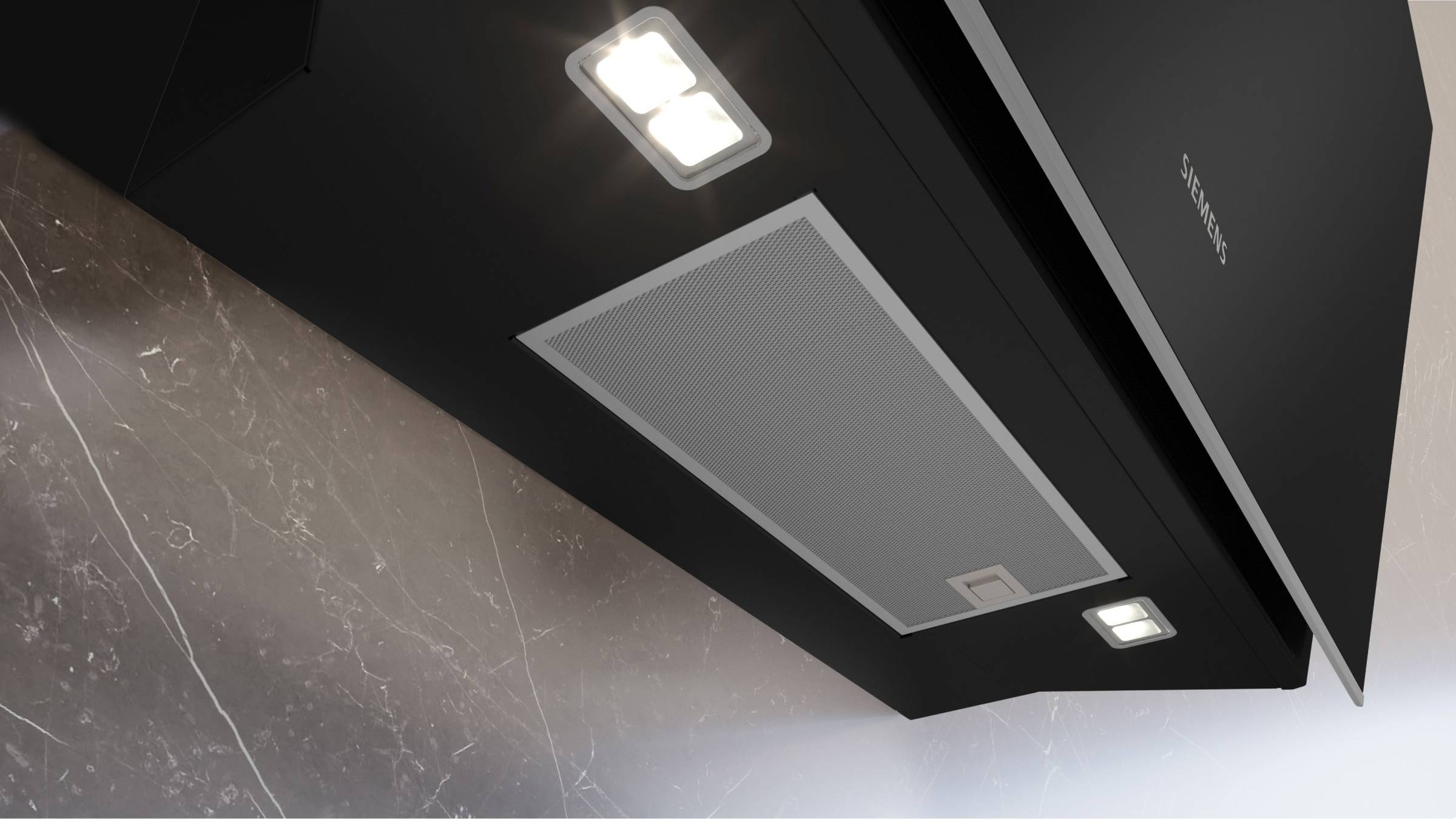Hotte decorative murale SIEMENS 90cm 70dB Noir - LC91KLT60