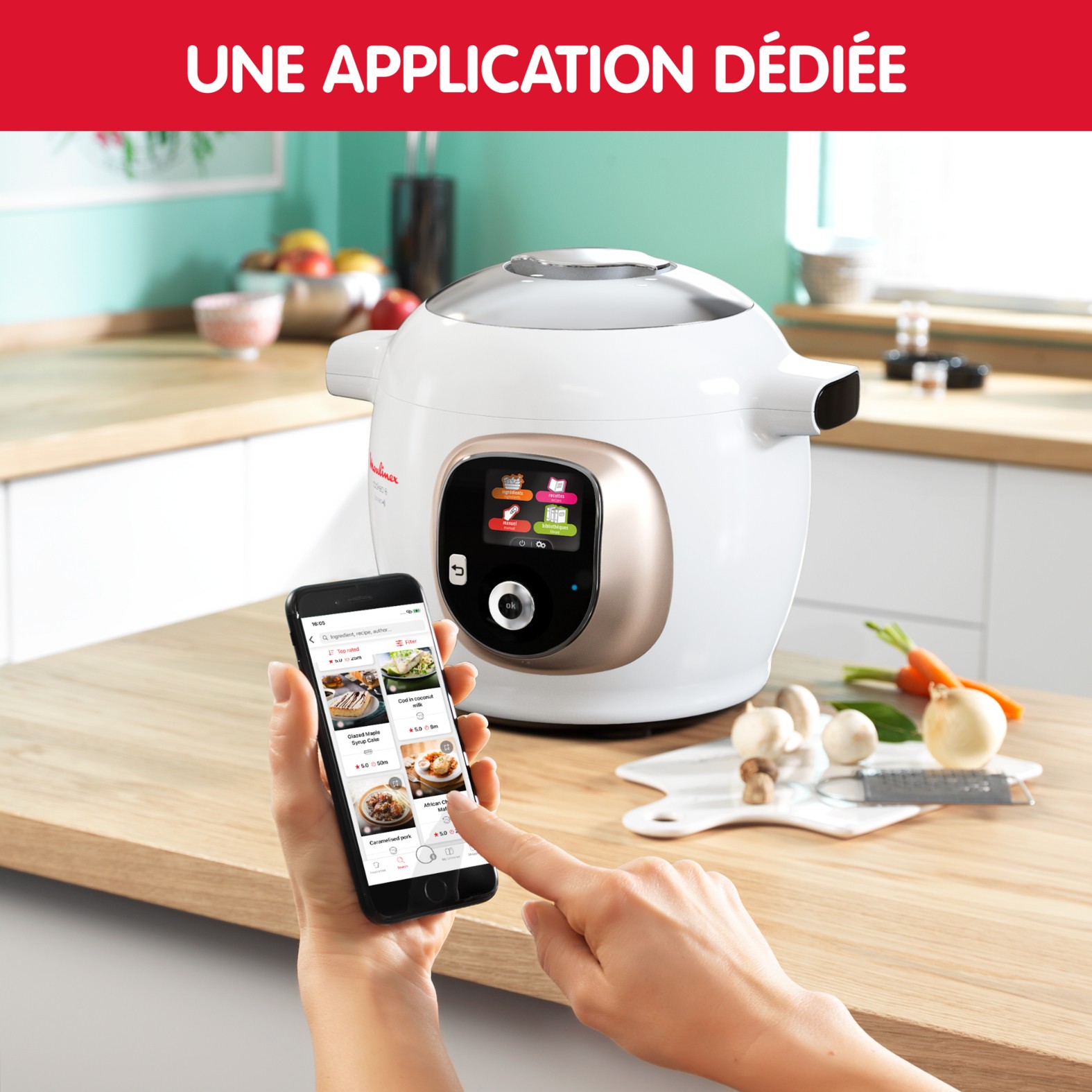 Multicuiseur MOULINEX Cookeo + Connect 6L Blanc - CE86DA10