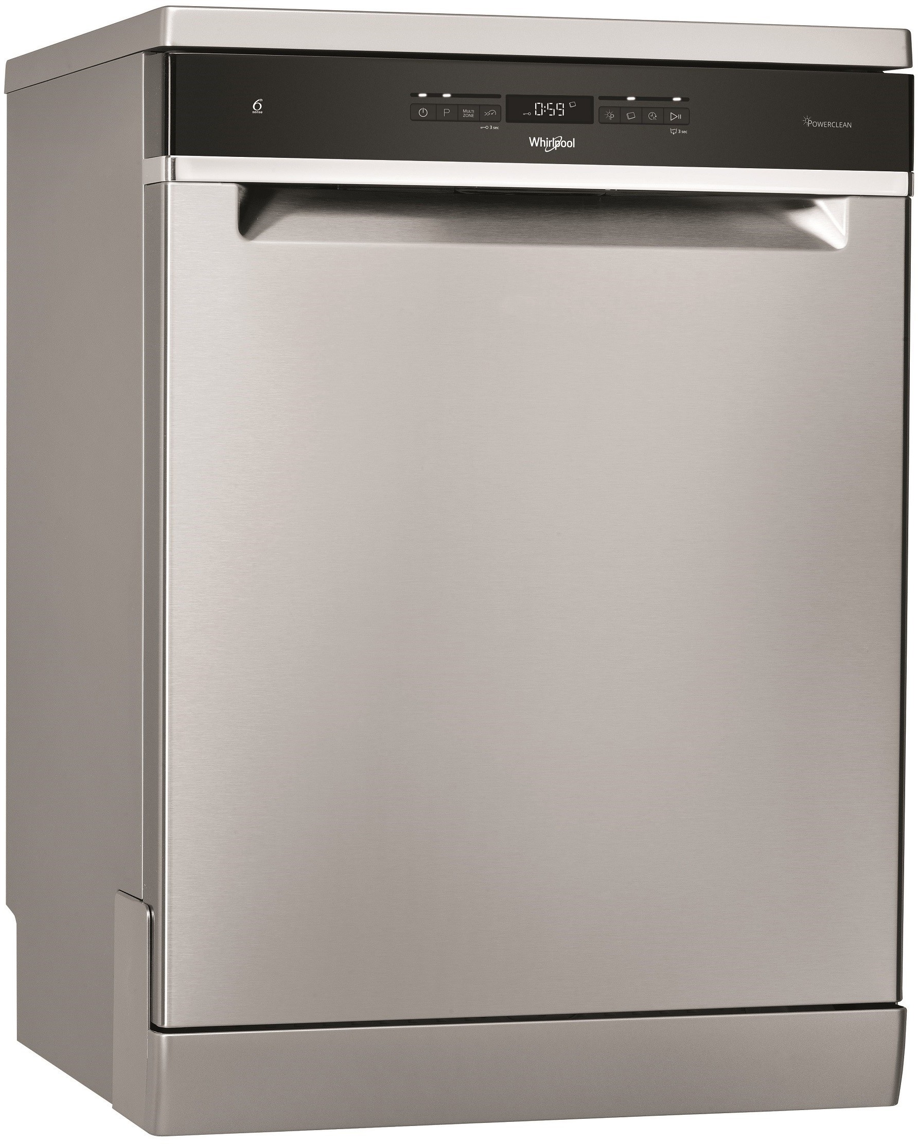 Lave vaisselle 60 cm WHIRLPOOL 6ème sens PowerClean Pro 43dB 14 couverts - WFO3O33PLX