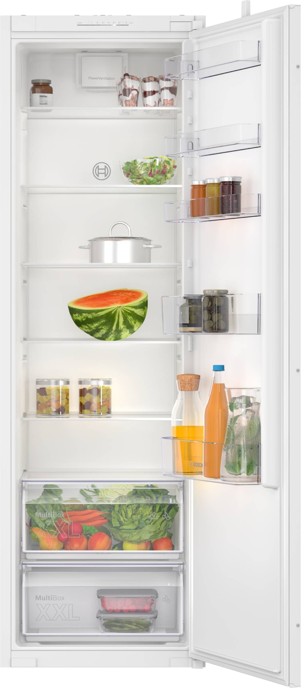 Réfrigérateur encastrable 1 porte BOSCH 310L Froid statique Blanc KIR81NSE0