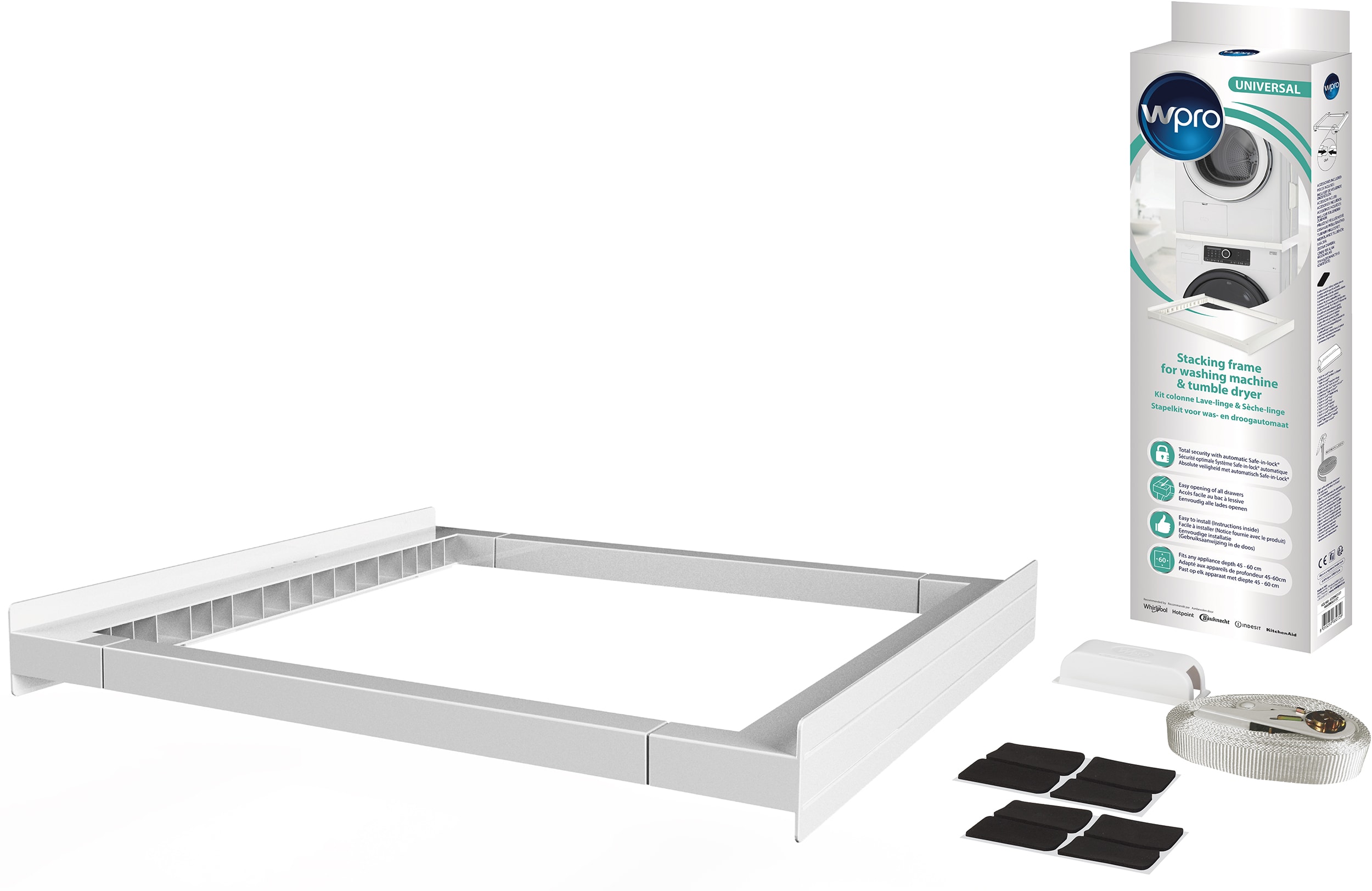Kit de superposition WPRO Avec sangle 45-60cm Blanc KCL103
