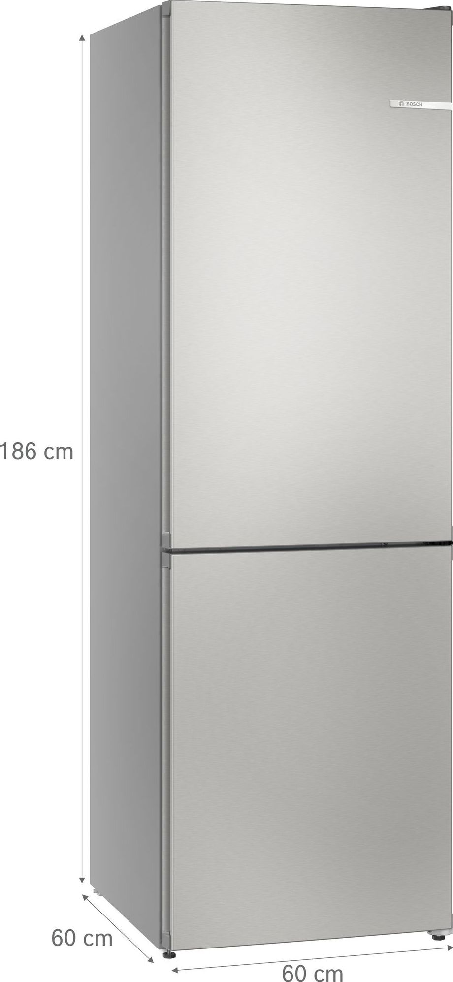 Réfrigérateur congélateur bas BOSCH 321L No Frost Inox - KGN362I1F