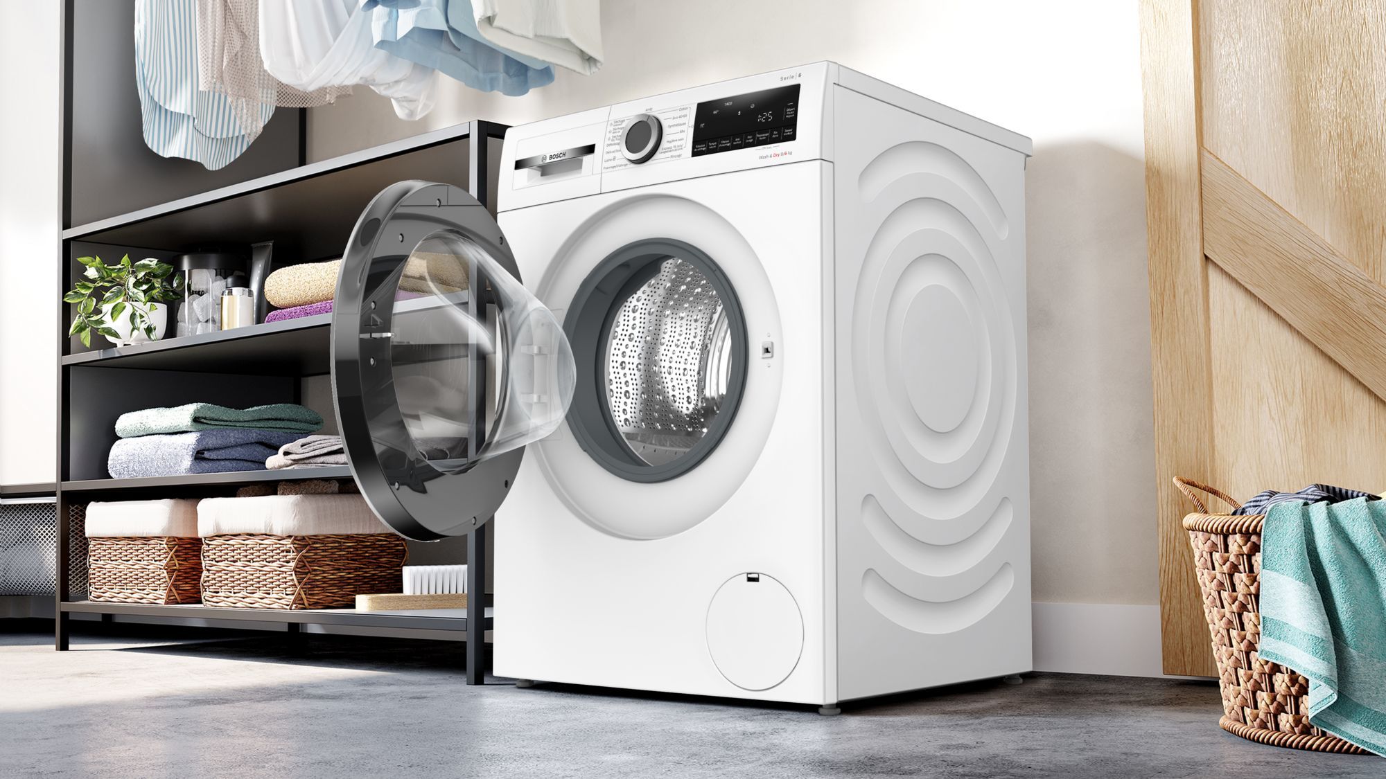 Lave linge sechant Frontal BOSCH 9kg/6kg 1400trs/min Blanc - WNG24402FR
