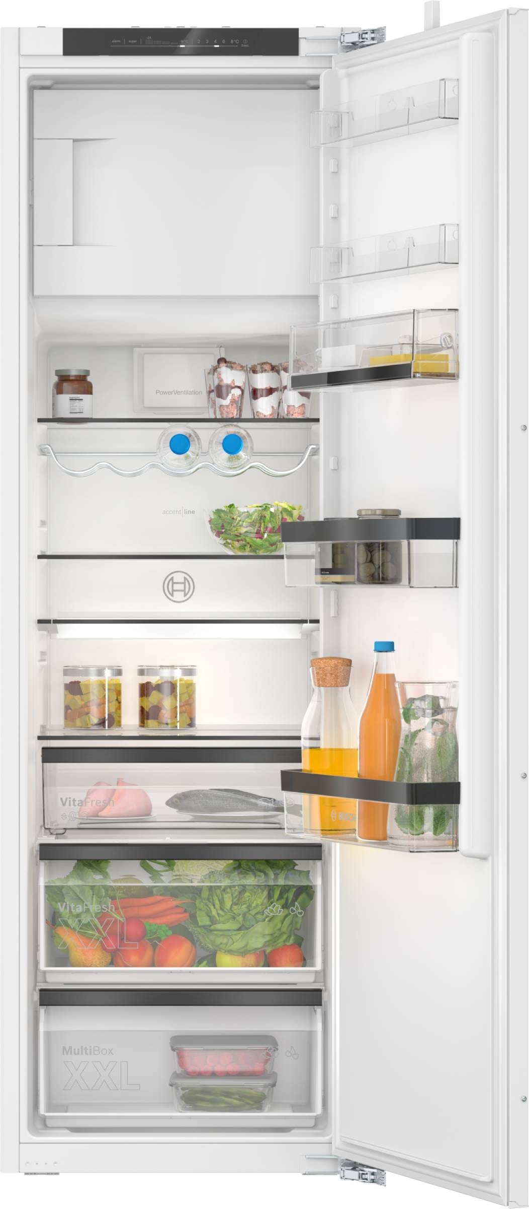 Réfrigérateur encastrable 1 porte BOSCH , Froid brassé, 280L KIL82SDD0