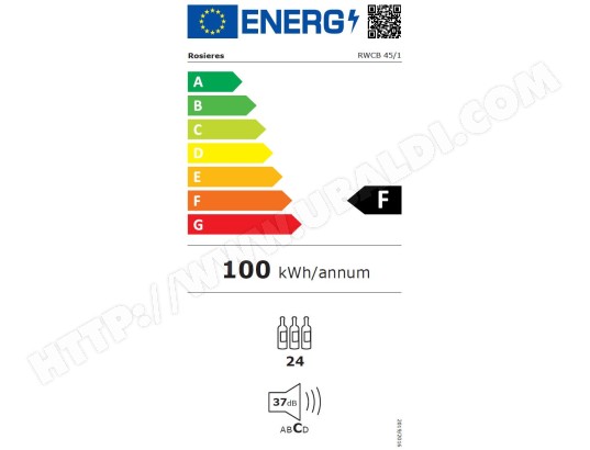ROSIERES Cave à vin encastrable de service 23 bouteilles - RWCB45/1