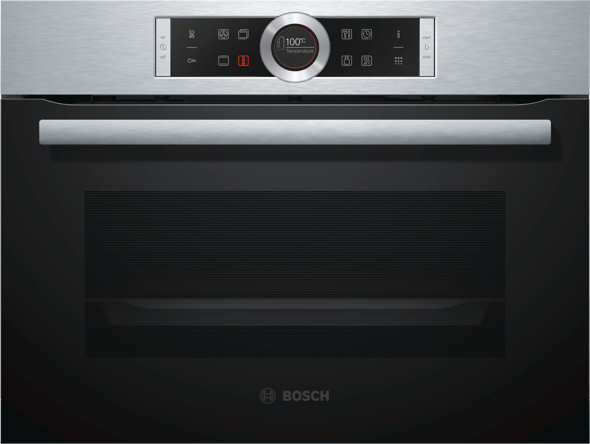 BOSCH Four encastrable pyrolyse Série 8 AutoPilot 10 Hotair 4D 47L Inox  CBG675BS3