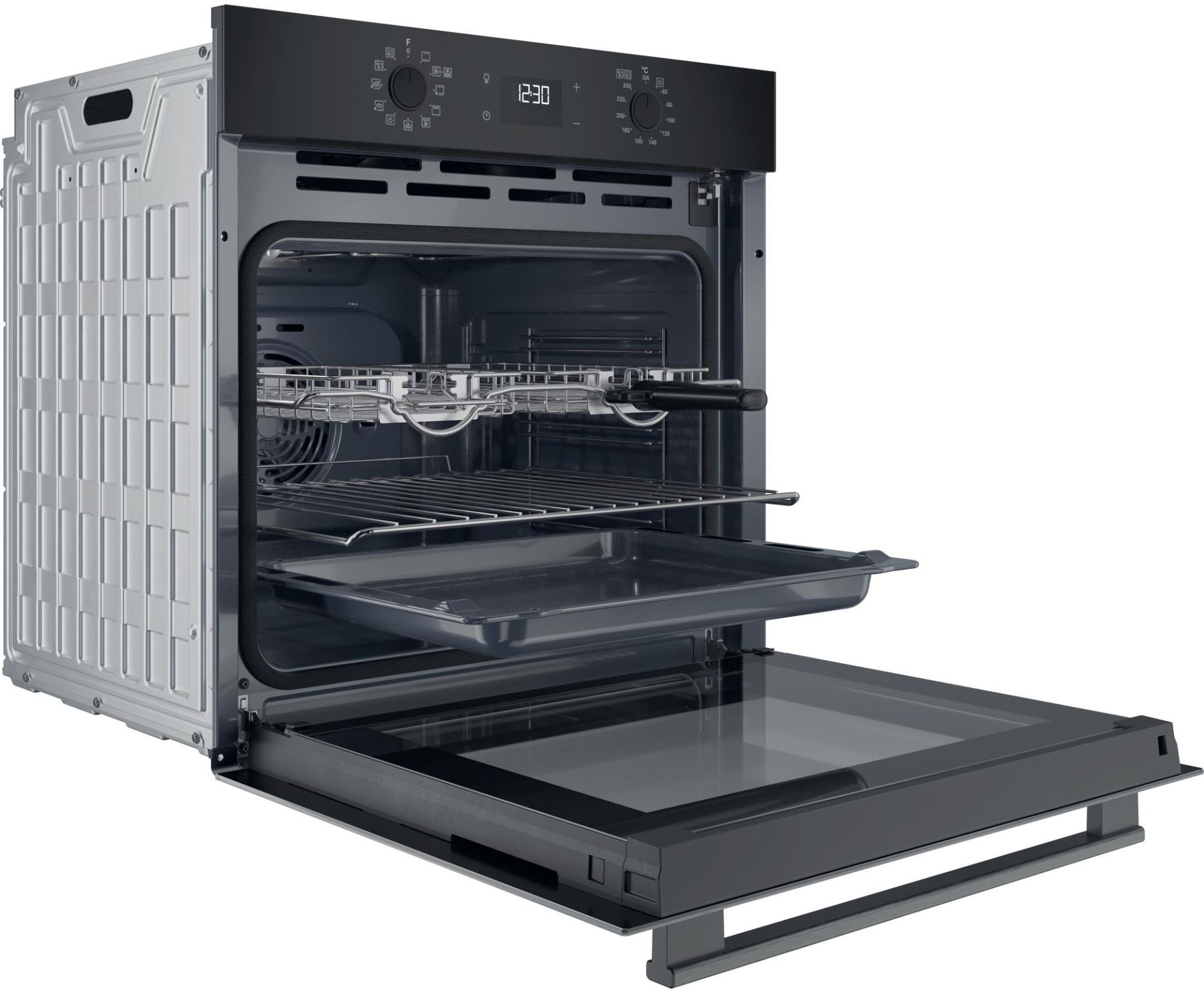 Four Encastrable Hotpoint Pyrolyse FA2540PBLHA - 66L, Chaleur Tournante, Classe A, Nettoyage Automatique
